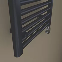 Towelrads Richmond Thermostatic Electric Towel Radiator 1186 x 450mm Black 1365BTU -Towel Radiators shop 108RY A2