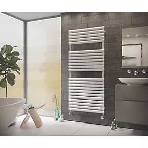 Ximax Nestor Designer Towel Radiator 1164 x 600mm White 2230BTU 2 Ximax Nestor Designer Towel Radiator 1164 x 600mm White 2230BTU - Image 2