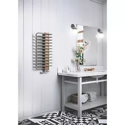 Terma Michelle Designer Towel Rail 780 x 400mm Grey / Silver 1244BTU -Towel Radiators shop 124HR A4