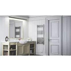 Terma Leo SIM Electric Towel Rail 1200 x 500mm Chrome 1023BTU -Towel Radiators shop 125HR A2