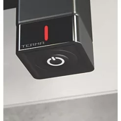 Terma Simple One Electric Towel Rail 1080 x 500mm Black 1346BTU -Towel Radiators shop 141HR A2