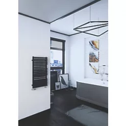 Terma Quadrus Bold Designer Towel Rail 870 x 450mm Black 1810BTU -Towel Radiators shop 146HR A2