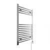 Terma Leo Electric Towel Rail with MOA Blue Element 800 x 500mm Chrome 682BTU
