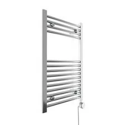 Terma Leo Electric Towel Rail with MOA Blue Element 800 x 500mm Chrome 682BTU