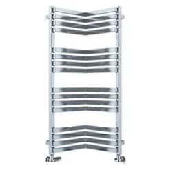 Terma Incorner Designer Towel Rail 1005 x 350mm Silver 1863BTU