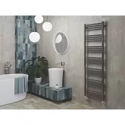 Terma Fiona Towel Rail 1620 x 500mm Sparkling Grey 2349BTU -Towel Radiators shop 184RH A2