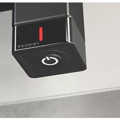 Terma Simple One Electric Towel Rail 1440 x 500mm Black 2046BTU -Towel Radiators shop 207HR A2