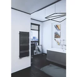 Terma Quadrus Bold Designer Towel Rail 1185 x 450mm Black 2847BTU -Towel Radiators shop 248HR A2
