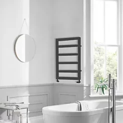 Towelrads Kensington Designer Towel Radiator 900 x 530mm Black 1144BTU