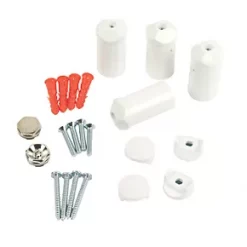 Kudox White Towel Radiator Brackets 70 x 30mm White