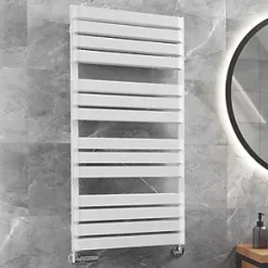 Terma Warp T Bold Designer Towel Rail 1110 x 500mm White 2660BTU -Towel Radiators shop 285RH A5