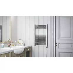 Terma Leo MEG Electric Towel Rail 800 x 500mm Chrome 682BTU 8 Terma Leo MEG Electric Towel Rail 800 x 500mm Chrome 682BTU -Towel Radiators shop 311HR A3