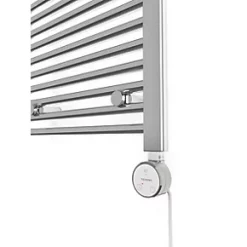Terma Leo Electric Towel Rail with Fixed Element 1600 x 500mm Chrome 1023BTU -Towel Radiators shop 348RH A4