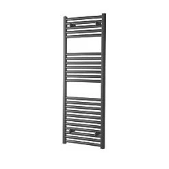 Towelrads Pisa Premium Towel Radiator 1200 x 400mm Anthracite 1607BTU -Towel Radiators shop 365RY A3