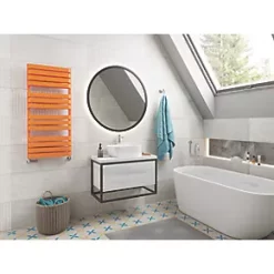 Terma Warp T Bold Designer Towel Rail 1110 x 500mm Orange 2660BTU -Towel Radiators shop 384RH A2