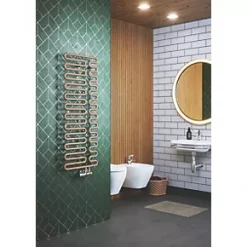 Terma Swale Designer Towel Rail 1244 x 465mm Copper 1747BTU -Towel Radiators shop 395HR A4