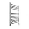 Terma Leo Electric Towel Rail with MOA Blue Element 600 x 400mm Chrome 409BTU