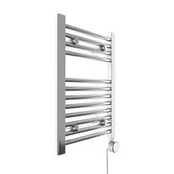 Terma Leo Electric Towel Rail with MOA Blue Element 600 x 400mm Chrome 409BTU