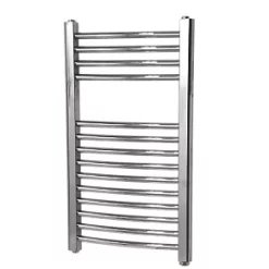 Flomasta Curved Electric Towel Radiator 700 x 400mm Chrome 512BTU