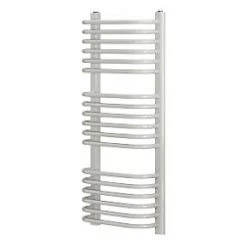 Blyss Curved D-Bar Towel Radiator 900 x 400mm White 1555BTU