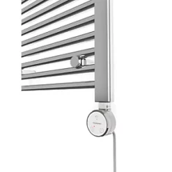 Terma Leo Electric Towel Rail with Fixed Element 1200 x 500mm Chrome 682BTU -Towel Radiators shop 419RH A4