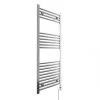 Terma Leo Electric Towel Rail with Fixed Element 1200 x 500mm Chrome 682BTU