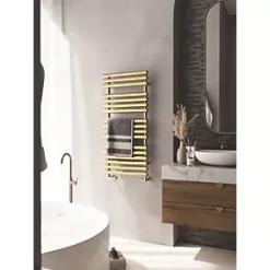 Terma Rolo Towel Rail 1085 x 520mm Brass 2112BTU -Towel Radiators shop 420RH A2