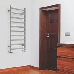 Terma Crystal Designer Towel Warmer 1200 x 500mm Taupe 1365BTU -Towel Radiators shop 426HR A2