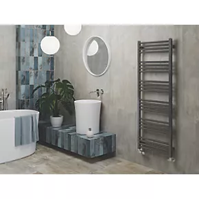 Terma Fiona Towel Rail 1380 x 500mm Sparkling Grey 2002BTU 3 Terma Fiona Towel Rail 1380 x 500mm Sparkling Grey 2002BTU - Image 3