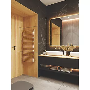 Terma Alex One Electric Towel Rail 1140 x 500mm Brass 2046BTU 3 Terma Alex One Electric Towel Rail 1140 x 500mm Brass 2046BTU - Image 3