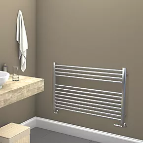 Towelrads Pisa Premium Towel Radiator 600 x 1000mm Chrome 1259BTU 1 Towelrads Pisa Premium Towel Radiator 600 x 1000mm Chrome 1259BTU
