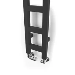 Terma Easy Heated Towel Rail 1600 x 200mm Black 1071BTU -Towel Radiators shop 549RH A5