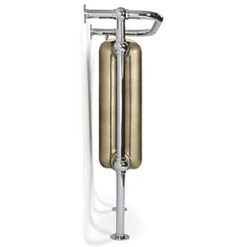 Terma Plain 2-Column Cast Iron Designer Towel Rail 900 x 490mm Brass 1217BTU -Towel Radiators shop 554HR A2