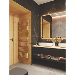 Terma Alex One Electric Towel Rail 1580 x 500mm Brass 2728BTU -Towel Radiators shop 564RH A2