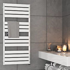 Terma Warp T One Electric Towel Rail 1110 x 500mm White 2046BTU 6 Terma Warp T One Electric Towel Rail 1110 x 500mm White 2046BTU - Image 6