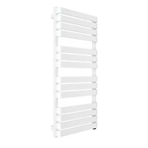Terma Warp T One Electric Towel Rail 1110 x 500mm White 2046BTU 1 Terma Warp T One Electric Towel Rail 1110 x 500mm White 2046BTU