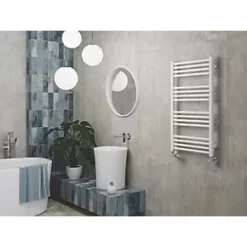 Terma Fiona Towel Rail 900 x 500mm White 1323BTU -Towel Radiators shop 600RH A2