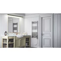 Terma Leo MEG Electric Towel Rail 1200 x 500mm Chrome 1023BTU -Towel Radiators shop 625HR A3