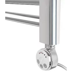 Terma Leo MEG Electric Towel Rail 1200 x 500mm Chrome 1023BTU -Towel Radiators shop 625HR A4