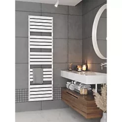 Terma Warp T One Electric Towel Rail 1695 x 500mm White 2728BTU -Towel Radiators shop 654RH A2