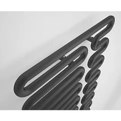 Terma Swale Designer Towel Rail 1244 x 465mm Black 1747BTU -Towel Radiators shop 666HR A2