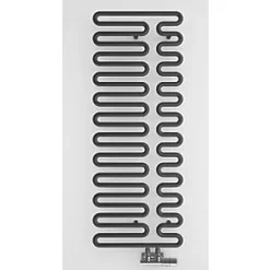 Terma Swale Designer Towel Rail 1244 x 465mm Black 1747BTU