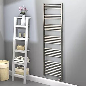 Towelrads Eton Designer Towel Radiator 1800 x 500mm Grey / Silver 2805BTU 2 Towelrads Eton Designer Towel Radiator 1800 x 500mm Grey / Silver 2805BTU - Image 2