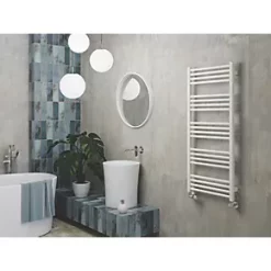 Terma Fiona Towel Rail 1140 x 500mm White 1661BTU -Towel Radiators shop 672RH A2