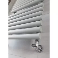 Terma Rolo Towel Designer Towel Rail 1360 x 520mm Grey / Silver 2629BTU -Towel Radiators shop 738HR A4