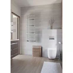 Terma Rolo Towel Designer Towel Rail 1360 x 520mm Grey / Silver 2629BTU -Towel Radiators shop 738HR A5