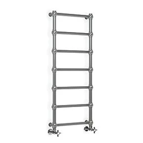 Terma Retro Designer Towel Rail 1170 x 504mm Grey / Silver 1051BTU 2 Terma Retro Designer Towel Rail 1170 x 504mm Grey / Silver 1051BTU - Image 2