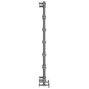 Terma Retro Designer Towel Rail 1170 x 504mm Grey / Silver 1051BTU 4 Terma Retro Designer Towel Rail 1170 x 504mm Grey / Silver 1051BTU - Image 4