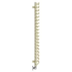 Terma Michelle Designer Towel Rail 1200 x 500mm Cream / Brass 2460BTU -Towel Radiators shop 746HR A3