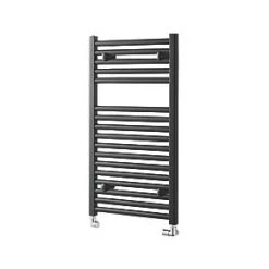 Towelrads Pisa Premium Towel Radiator 800 x 400mm Black 1078BTU -Towel Radiators shop 764RY A3